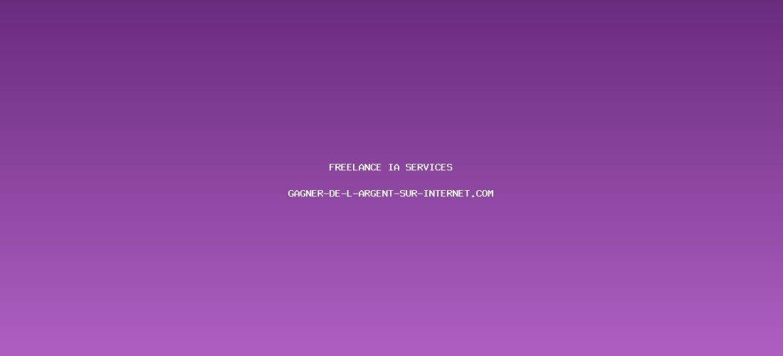 Freelance IA Services