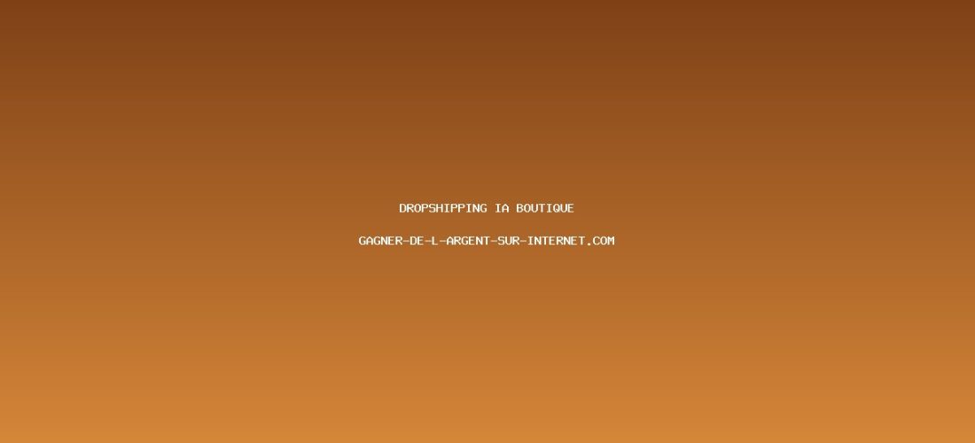 Dropshipping IA Boutique
